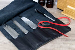 Sac de Chef en Cuir Pleine Fleur Robuste Grande Capacité Anti-Odeur pour Rangement de Couteaux et Outils de Cuisine - Product Image 6