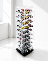 Vitrina Moderna de Acrílico Transparente para Autos a Escala, Plegable, para Exhibición en Tiendas Minoristas