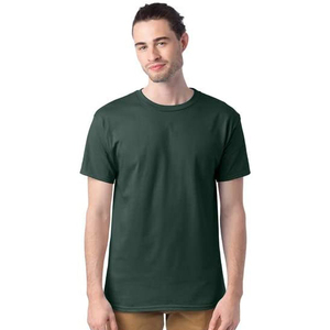 T-shirt rouge à col rond et manches courtes pour homme, 100 % coton jersey, coupe décontractée, longueur standard, couleur unie, design épuré - Product Image 6