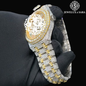 Premium Quality Exclusive Gold Diamond Luxury Watch Water Resistant <b>Automatic</b> Movement Available for Affordable Price from India - Product Image 2