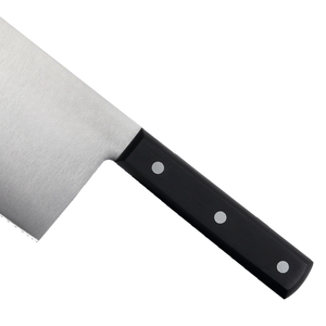 Couteaux de chef professionnels en acier inoxydable, lame large rectangulaire avec manche à triple rivet noir pour couper la viande et les légumes - Product Image 6
