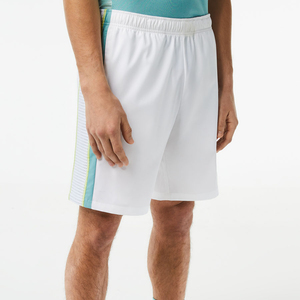 Shorts Bermuda Blancs pour Hommes avec Bande Latérale Séchage Rapide Taille Élastique Style Sportif - Product Image 3