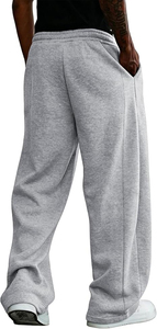 <b>Men's</b> Mid Waist Oversized Baggy Heavyweight Fleece Sweatpants Loose Fit Wide Leg Joggers Streetwear <b>Lounge</b> Athletic Casual <b>Pants</b> - Product Image 4