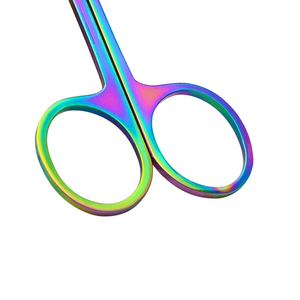 Professional Rainbow Titanium <b>Cuticle</b> <b>Scissors</b> Stainless Steel Fine Point Straight Blade Manicure Pedicure Nail Care Tool OEM - Product Image 4