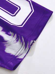 เสื้อเจอร์ซีย์ตาข่ายกราฟิก OEM ทรงโอเวอร์ไซส์ สไตล์สตรีทแวร์ เสื้อกีฬาฤดูร้อน ผู้ผลิตขายส่ง - Product Image 5