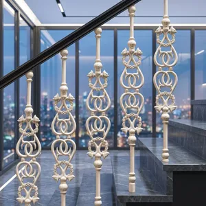 Système de main courante moderne en fer et laiton de qualité supérieure, poteaux décoratifs en métal pour escalier, balustrade de balcon résistante à l'eau pour escalier domestique - Product Image 4