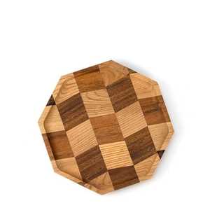 Rustic Square Wooden Serving Tray with Integrated Handles Solid Acacia Wood Slatted <b>Coffee</b> <b>Table</b> Platter Eco Friendly Server - Product Image 5