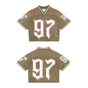 T-shirt Boxy Personnalisé à Séchage Rapide, Maillot de Football Américain, de Soccer et de Basketball en Mesh, Vêtement de Sport et Streetwear pour Homme - Product Image 5