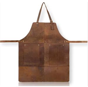 Wholesale Genuine Leather <b>Apron</b> Custom Branding <b>BBQ</b> Chef Barista Work <b>Apron</b> Durable <b>Apron</b> - Product Image 1