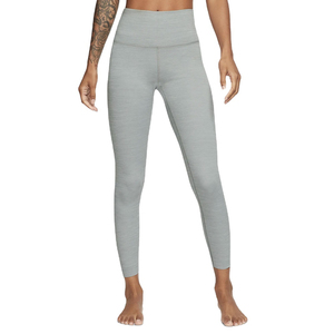 Women's High Waist Full Length <b>Leggings</b> Solid Gray Knitted Spandex Nylon Stretch Breathable Comfortable All Seasons Basic Style - Product Image 1