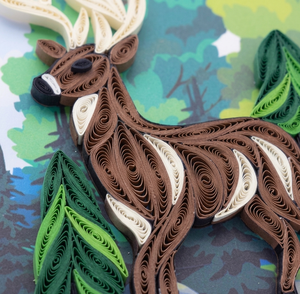 Tarjeta de Quilling con Diseño de Ciervo en el Bosque, Tarjeta de Felicitación Hecha a Mano con Sobre, Arte en Papel, Regalo de Vida Silvestre - Product Image 2