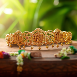 Double Sided Ram Laxman and Lakshmi Devi Hip Belt Fashion Body Jewelry - Product Image 3