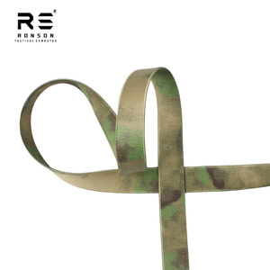 Sangles élastiques extensibles en polyester A-TACS-FG bandes élastiques imprimées camouflage boisé pour sac tactique et sac à dos - Product Image 5