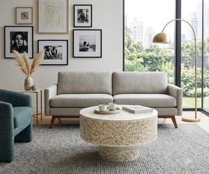 Luxury Modern Handmade Round Mother Pearl Inlay <b>Coffee</b> <b>Table</b> <b>White</b> Shell Mosaic Pedestal Living Room Hotel Use - Product Image 4
