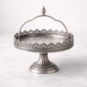 Luxury Double <b>Tier</b> <b>Cake</b> Stand Gold Branch Design Glass Dessert Display Stand Plates for Wedding - Product Image 4