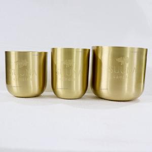 Portavelas de Latón Macizo Hecho a Mano, Sin Humo, Portátil, con Logotipo Personalizado, Resistente al Calor, Duradero, para Velas Votivas de Soja, 16 Oz, para el Hogar - Product Image 1