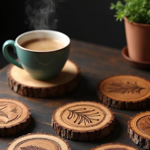 Posavasos de Madera Ecológicos de Grado Alimenticio para Escritorios de Oficina y Mesas de Hogar al Mejor Precio - Product Image 1