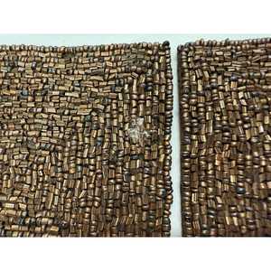 Rich bronze and earthy tone finish Stylish artisan crafted <b>placemats</b> Perfect for dining table styling Detailed handcrafted <b>bead</b> - Product Image 4