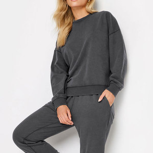 Sweat-shirts pour femmes décontractés d'hiver de haute qualité avec logo sur le devant, design personnalisé, écologiques, respirants, 240GSM polyester/coton - Product Image 5