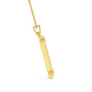 Collier pendentif diamant avec accent en émail noir rigide - Product Image 5