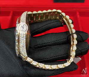 AARVA JEWELS นาฬิกาข้อมือควอตซ์มิโยตะสแตนเลสสตีลหรูหราสีทอง 40 มม. หน้าปัดกลมแบบอนาล็อกสำหรับผู้ชาย นาฬิกาแฟชั่นพร้อมแสดงวันที่ - Product Image 5
