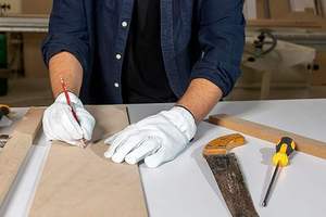 Guantes de Trabajo de Piel de Cabra, Textura Suave, Antideslizantes, Puño Recto, Uso General, Duraderos, Flexibles, Sin Látex, Sin Silicona - Product Image 3