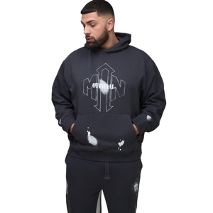 Survêtement Streetwear vintage pour homme 100% coton hiver poids lourd coupe-vent imprimé délavé à l'acide Plus (XL) LWK-TS-10293 durable - Product Image 3