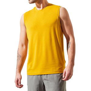 OEM Custom 100% Cotton Heavyweight Training <b>Vest</b> Bodybuilding Muscle Fitness <b>Stringer</b> Running Singlet Gym tank Top for Men - Product Image 2