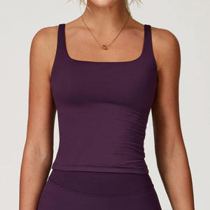 Débardeurs de sport pour femmes, doux, côtelés, col rond, 100% polyester, polaire, séchage rapide, respirants, toutes saisons - Product Image 5