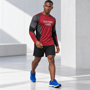 Camiseta Deportiva de Punto para Hombre, de Secado Rápido, Personalizada, de Malla de Poliéster, Absorbente de Humedad, Ecológica, Antiarrugas, para Fitness - Product Image 6