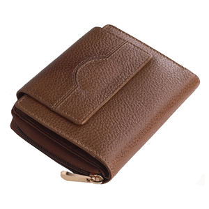 Sac à main élégant en cuir véritable imperméable pour femmes, sac à main tendance avec fermeture éclair, plusieurs emplacements pour cartes, léger, pour un usage quotidien - Product Image 5