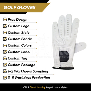 Gant de golf pour main droite en cuir Cabretta, extensible, respirant, léger, antidérapant, fermeture à enfiler, unisexe, pour usage sportif - Product Image 2