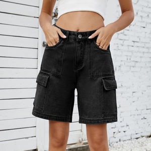 Shorts de Mezclilla para Mujer al por Mayor, Shorts de Tela de Mezclilla Ligera, Shorts de Mezclilla Casuales de Verano, Empaque Personalizado - Product Image 1