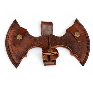 Hache à double tête en acier Damas, outil d'extérieur en acier forgé avec manche en bois traditionnel, hache à double tête en acier Damas - Product Image 4