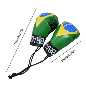 Customizable Leather Mini Boxing Gloves Adjustable Wrist Strap for <b>Car</b> <b>Mirror</b> Hanging Promotional Use-Breathable Quick Dry All - Product Image 3