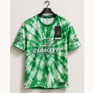 Camiseta Deportiva 3D Verde-Blanco con Estampado Tie Dye Personalizado de la Industria Ziakot al por Mayor - Product Image 1