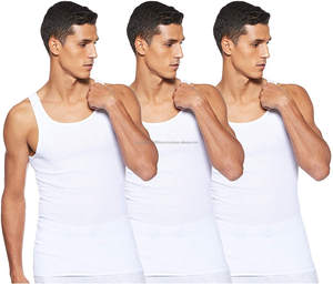 Men's <b>White</b> 100% Cotton Ribbed Tank Top A- Shirts 6-pack Sizes S-XL - Product Image 2