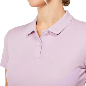 Camiseta Polo de Mujer, Color Lavanda, Manga Corta, Mezcla de Algodón, Transpirable, Cómoda, con Cuello, Estilo Casual, Proveedor Mayorista OEM ODM - Product Image 5