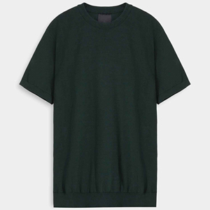 เสื้อยืดแขนสั้นผู้ชาย คอโอ ทรงเรียบ สีพื้น ผ้าฝ้าย 100% สวมใส่สบายๆ แมทช์กับกางเกงยีนส์สีฟ้าอ่อน - Product Image 5