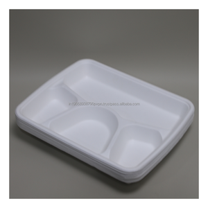Assiettes carrées jetables en bagasse de 9 et 10 pouces, vaisselle en bagasse certifiée qualité pour aliments chauds et froids, et articles gras - Product Image 1