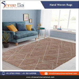 Grand tapis de jute écologique tapis de cuisine de taille personnalisée fabricant indien tapis de prière en gros brodés à la main en usine - Product Image 2