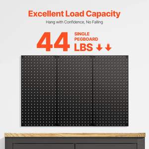3ชิ้นแผงโลหะ pegboard 24 "X12" จัดผนังสำหรับจัดเก็บเครื่องมือโรงรถ - Product Image 2