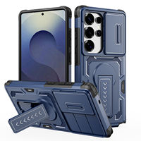 Étui de protection pour appareil photo de téléphone Armor pour Samsung S24 S25 S26 Ultra A26 A17 A36 A56 Coque en TPU souple PC Texture fibre de carbone