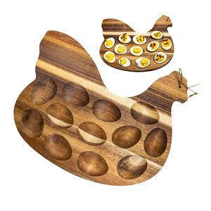 Bandeja para huevos con forma de pollo, soporte para huevos de gallina, bandeja de madera para encimera para la fiesta de Pascua, producto estacional al por mayor de Vietnam - Product Image 5