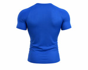 <b>Men</b> Blue <b>Compression</b> Gym T <b>Shirt</b> Quick Dry Fitness Workout Tee Moisture Wicking Athletic Training Running Sportswear Custom Logo - Product Image 3