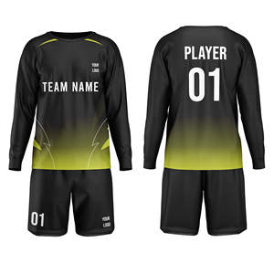 Uniforme de Portero de Fútbol Personalizado, Conjunto de Fútbol Premium con Detalles Tecnológicos, Manga Larga, Cuello Redondo, Corte Regular, 100% Poliéster Sublimado - Product Image 1