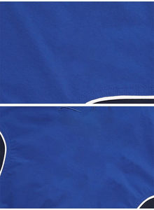 Ensemble de survêtement sportif pour homme, bleu, à blocs de couleur, avec fermeture éclair intégrale, coupe classique, en polyester, deux pièces, pour l'automne - Product Image 4