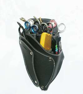 Bolsa de Cintura Organizadora de Herramientas de Peluquería de Cuero con Múltiples Ranuras y Cinturón Desmontable - Product Image 1