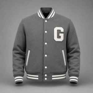 Veste universitaire pour homme, automne, logo personnalisé, manches longues, veste de baseball, veste de letterman, OEM, vente en gros - Product Image 1