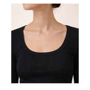 Top Corto para Mujer, Cuello Acanalado, Manga Larga, Tejido Elástico Suave, Estilo Moderno, Ropa Casual Diaria, Ropa Deportiva, India - Product Image 6